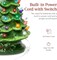 15in Ceramic Christmas Tree Pre-Lit Tabletop Holiday Tree with Star Topper and Multicolored Bulbs